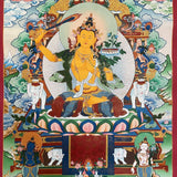 Manjushri Thangka Painting for wall hanging decor.