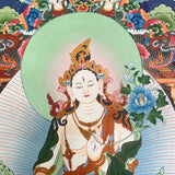 White Tara Thangka - Handpainted Art