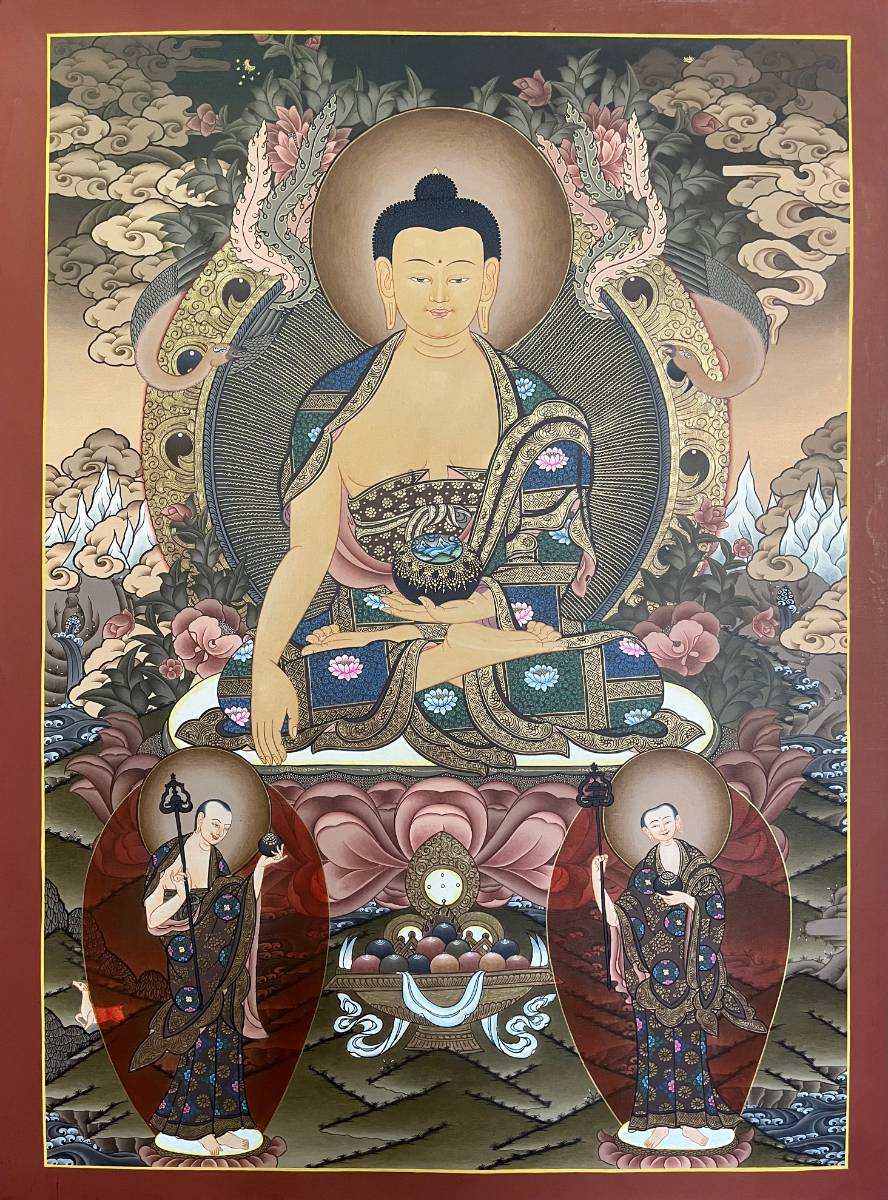 Shakyamuni Buddha Thangka for wall hanging decor.