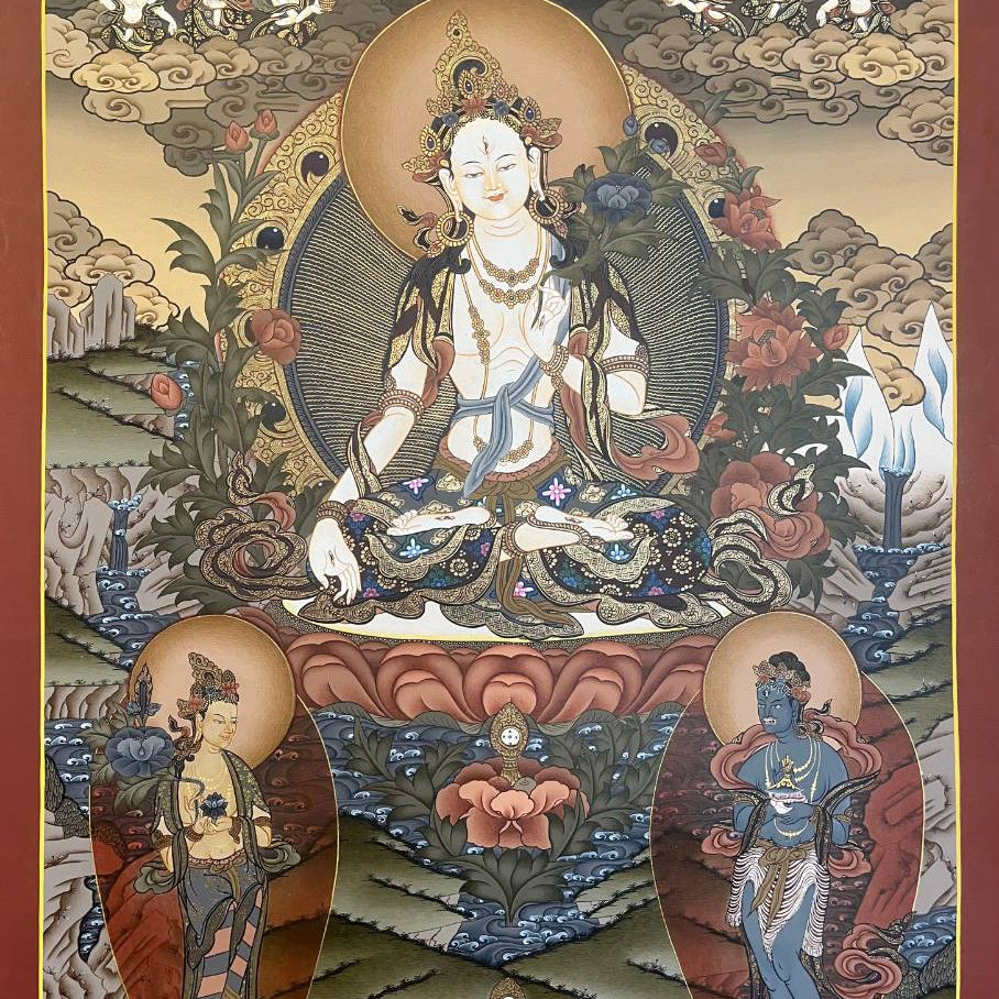 White Tara Thangka - Tibetan Painting 