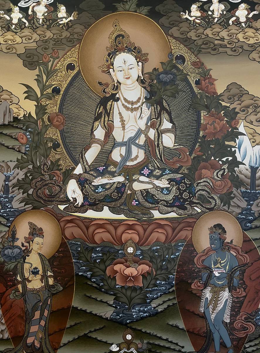 White Tara Thangka Painting