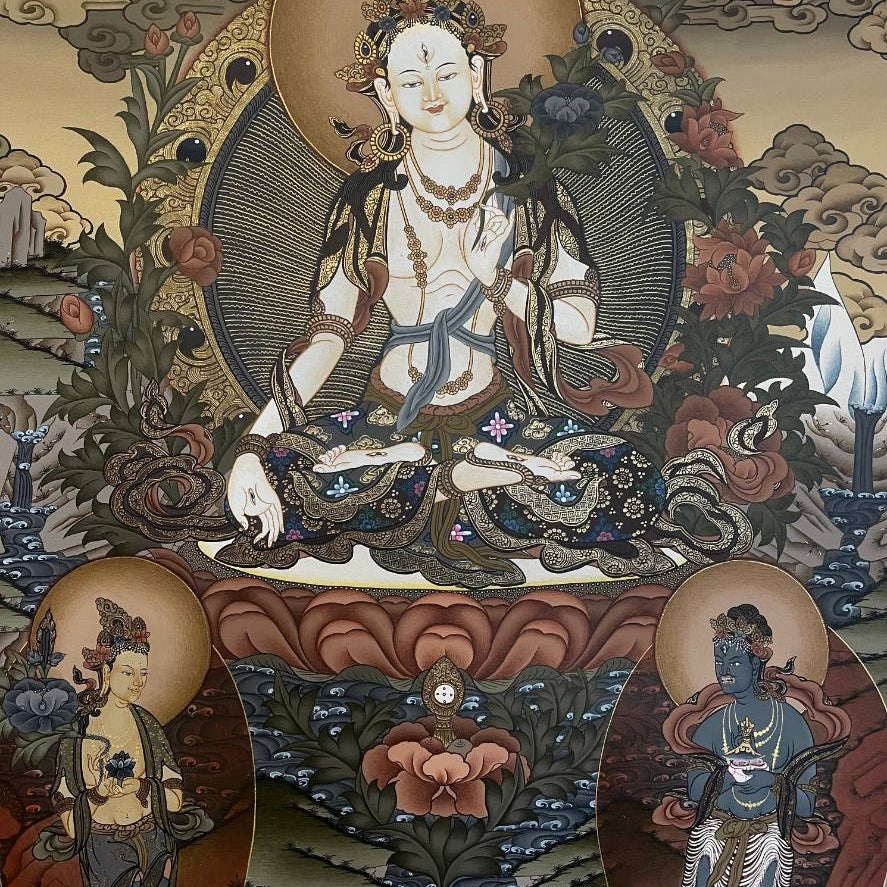 White Tara Thangka Painting