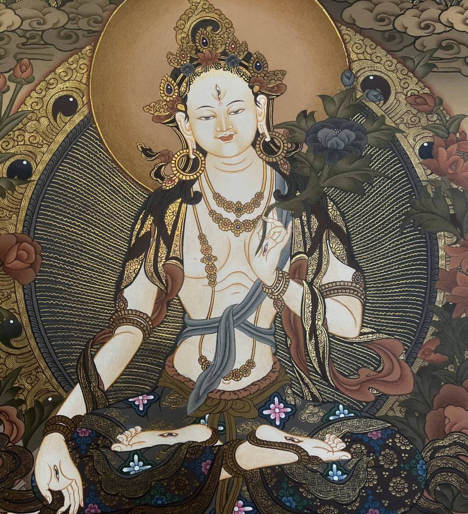 White Tara Thangka Painting