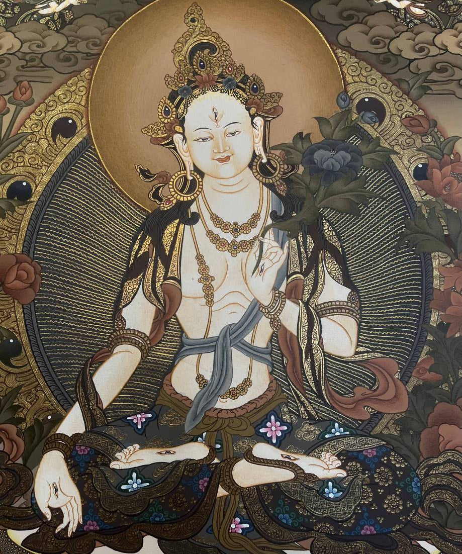 White Tara Thangka Painting