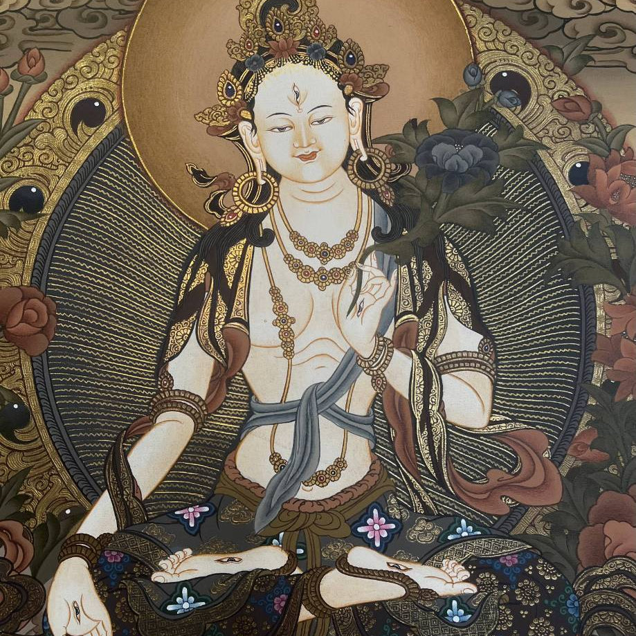 White Tara Thangka Painting