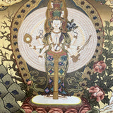 Avalokeshwor Thangka Painting-1000 Arms Avalokeshor