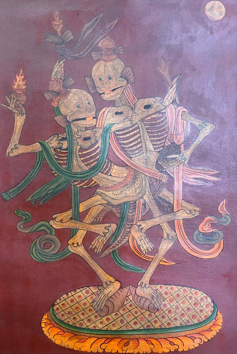 Skeleton Dance Thangka - Tibetan Painting