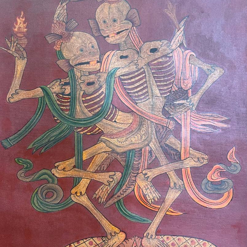 Skeleton Dance Thangka - Tibetan Painting