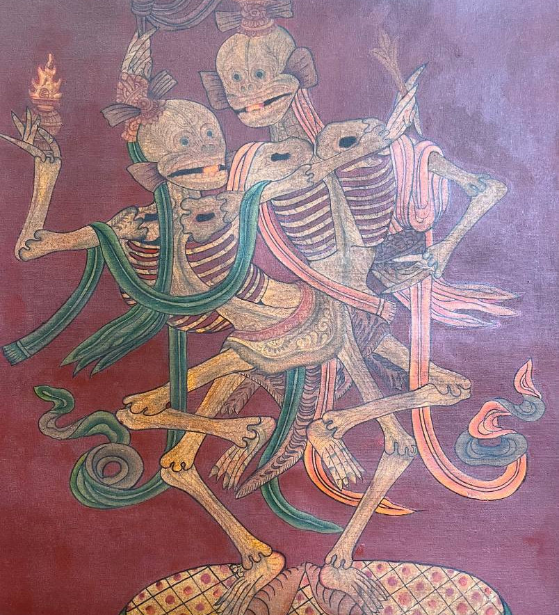 Skeleton Dance Thangka - Tibetan Painting