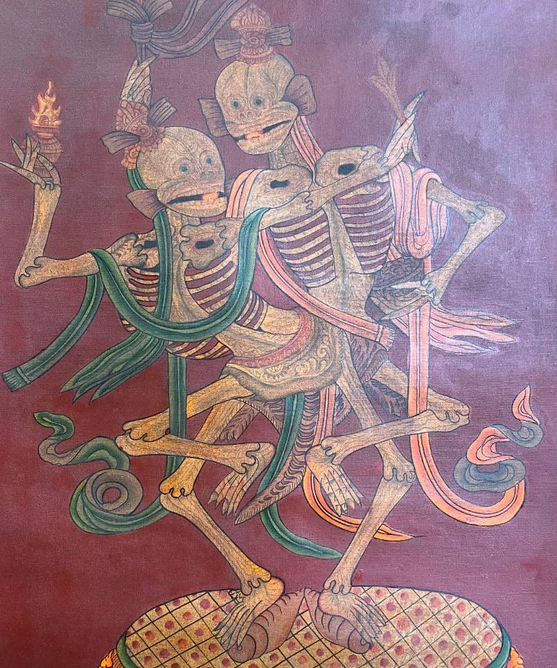 Skeleton Dance Thangka - Tibetan Painting