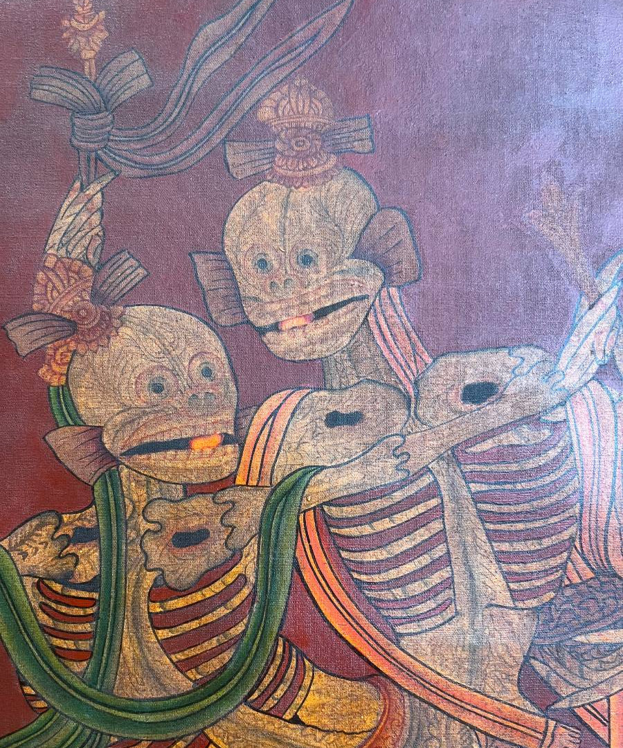 Skeleton Dance Thangka - Tibetan Painting