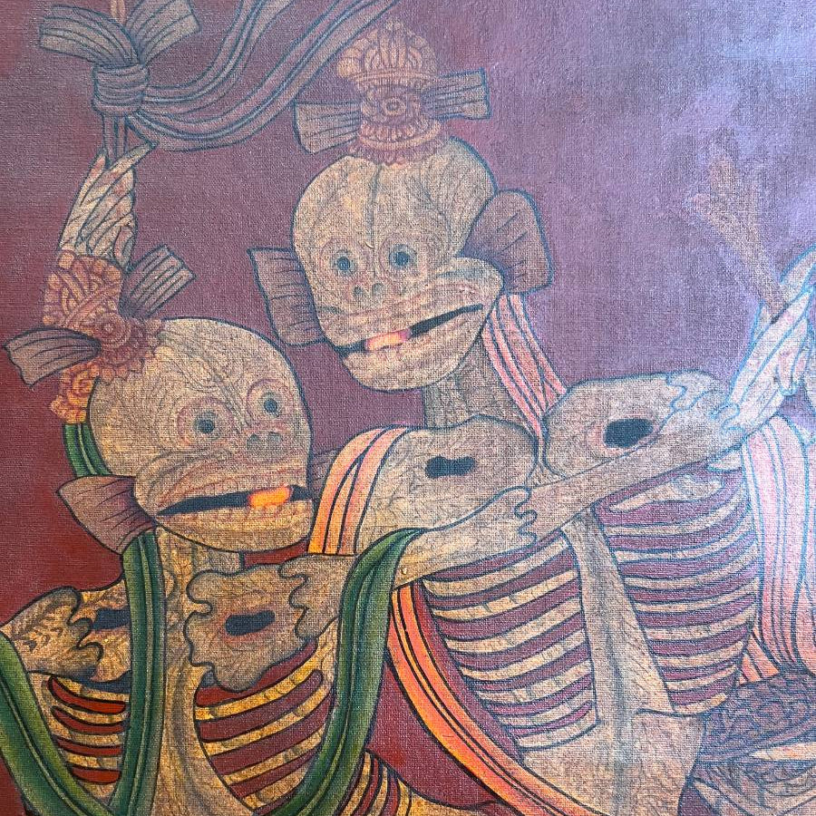 Skeleton Dance Thangka - Tibetan Painting