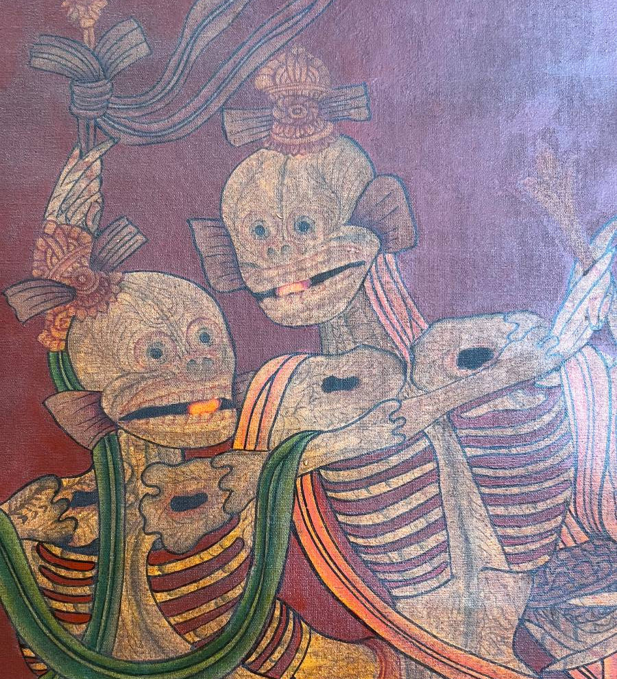 Skeleton Dance Thangka - Tibetan Painting