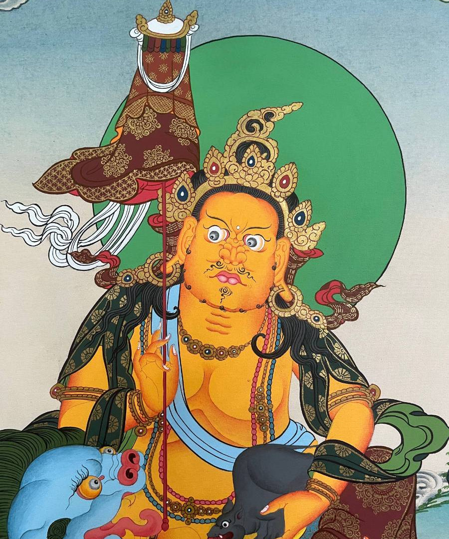 Zambala Thangka Painting - Wealth deity