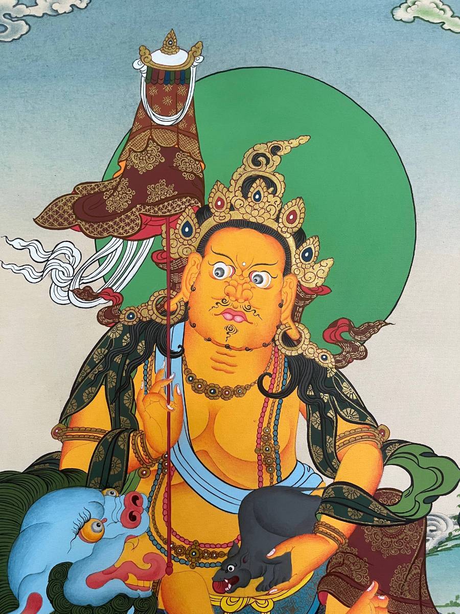 Zambala Thangka Painting - Wealth deity