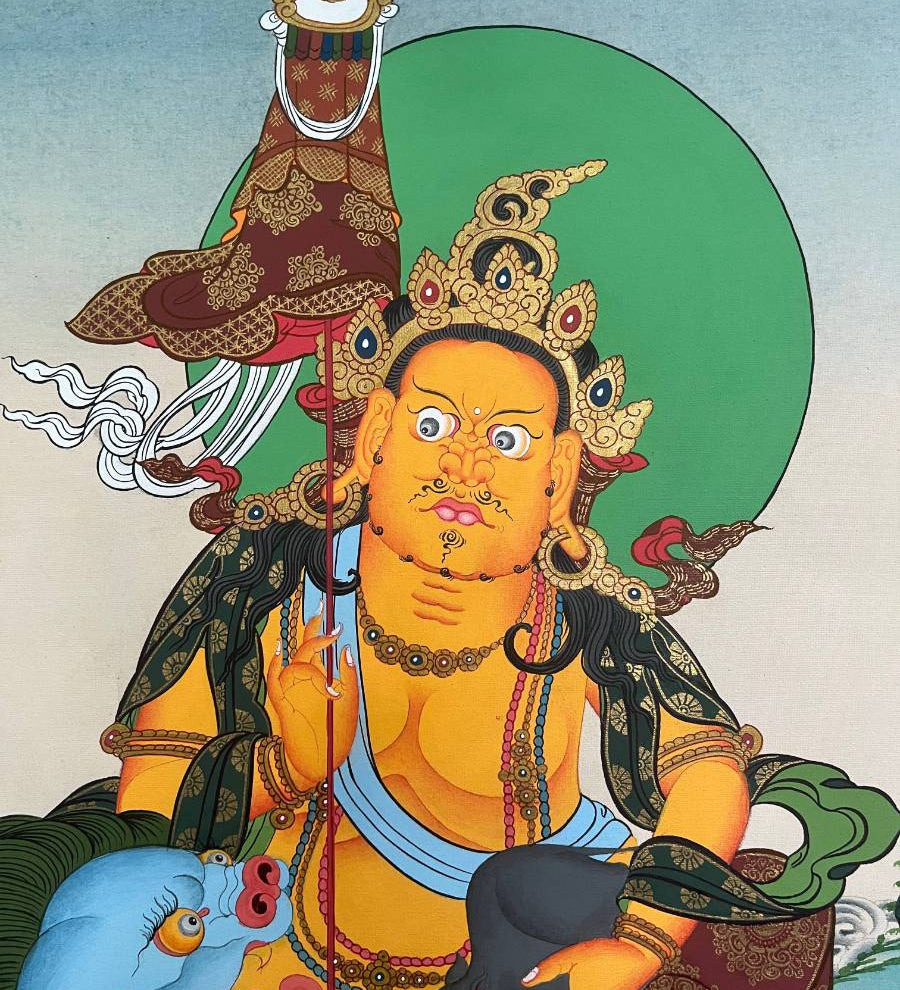 Zambala Thangka Painting - Wealth deity