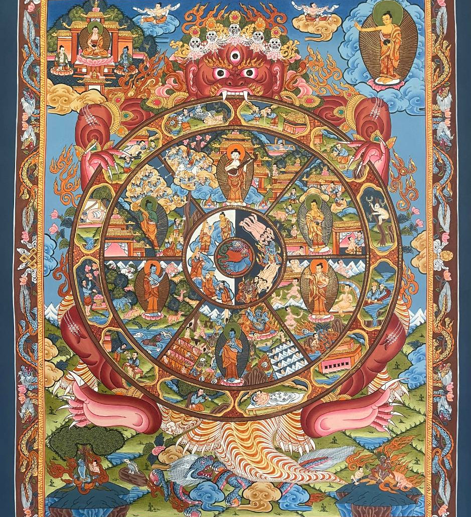 Wheel of Life Thangka - Tibetan  Painting