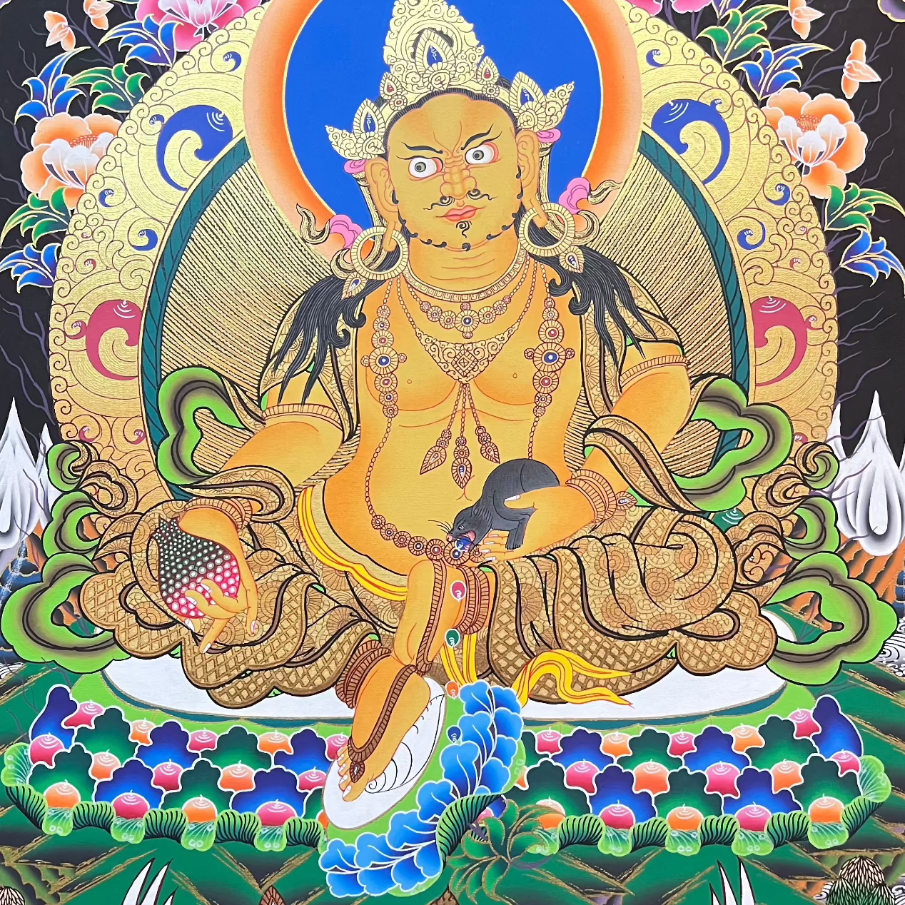 Zambala Thangka Painting - Tibetan Art