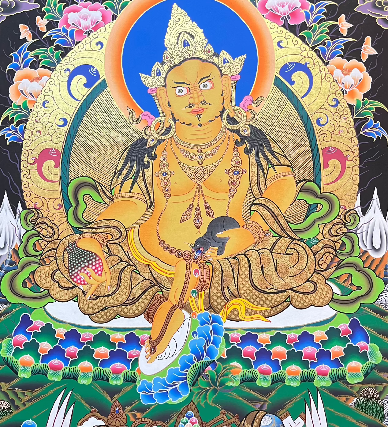 Zambala Thangka Painting - Tibetan Art