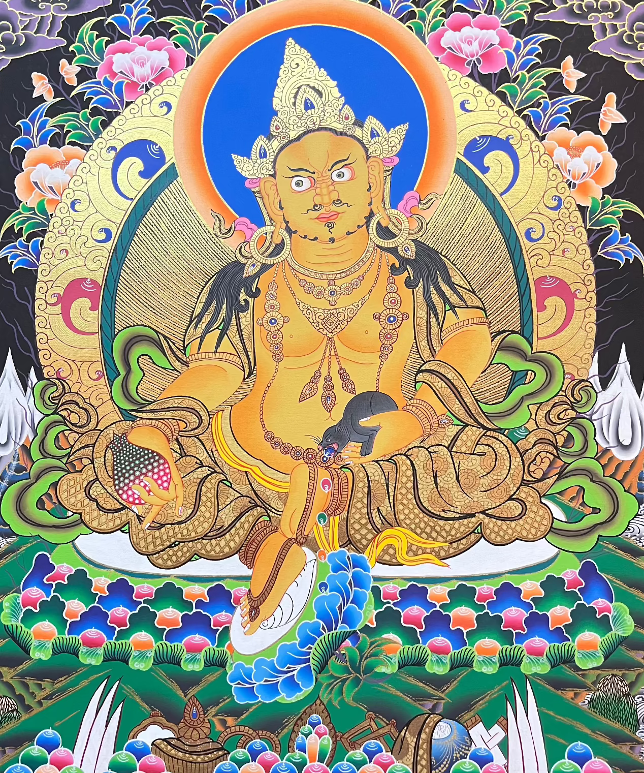 Zambala Thangka Painting - Tibetan Art