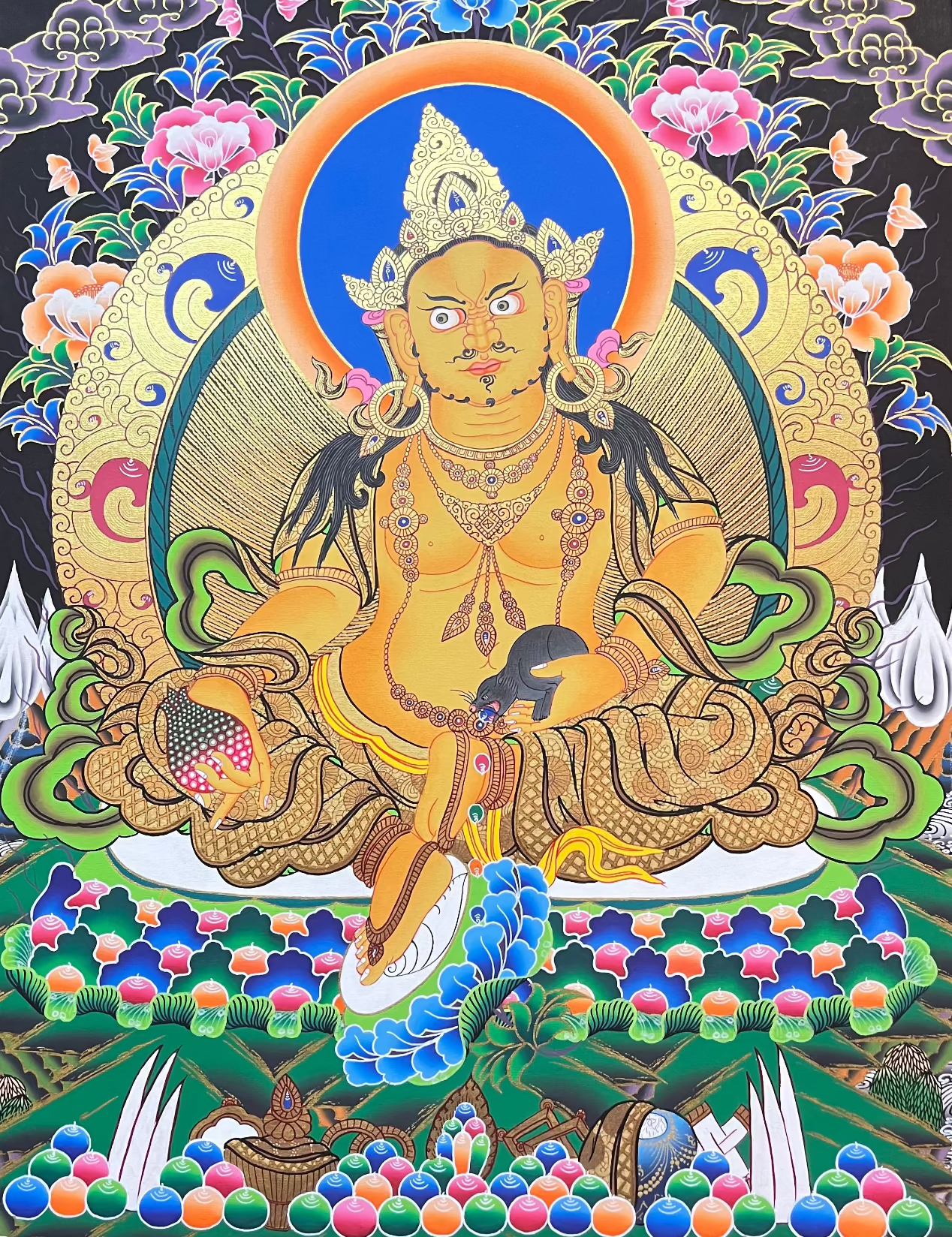 Zambala Thangka Painting - Tibetan Art