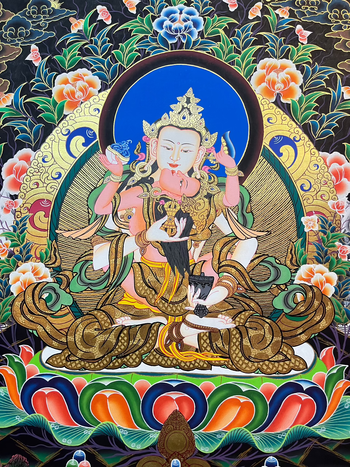  Vajrasattva Shakti Thangka Painting