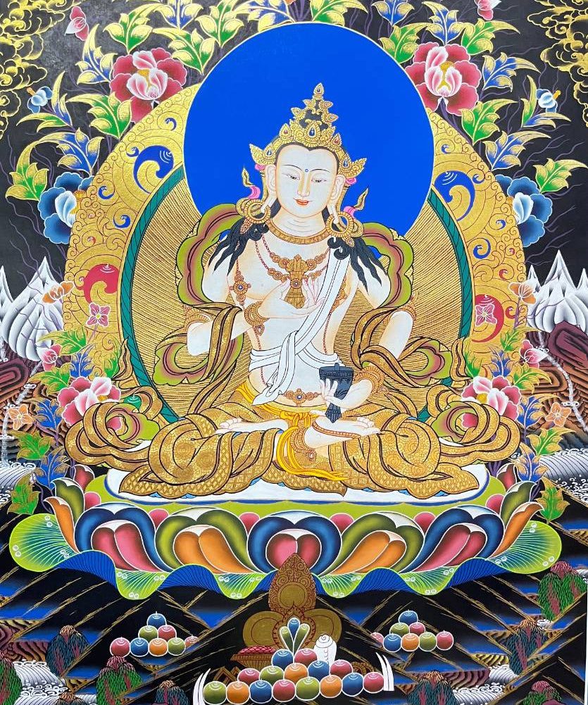 Vajrasattva Thangka - Handpainted Art