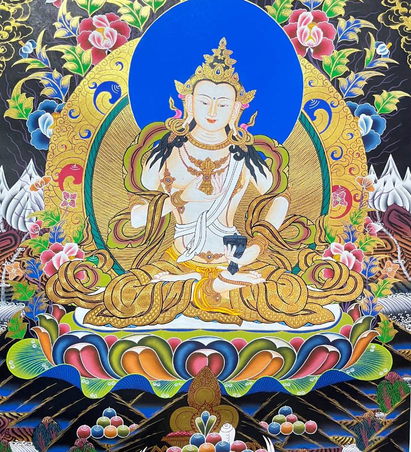 Vajrasattva Thangka - Handpainted Art