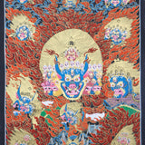 Yamantaka Head Thangka Painting for wall hanging decor.