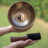 Yin Yang Fine Carving Singing Bowl - Tibetan Bowl.