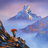 Oil Painting of Mount Machapuchre.