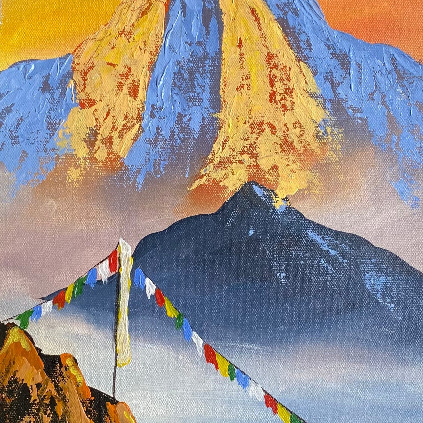 Oil Painting of Mount Everest.