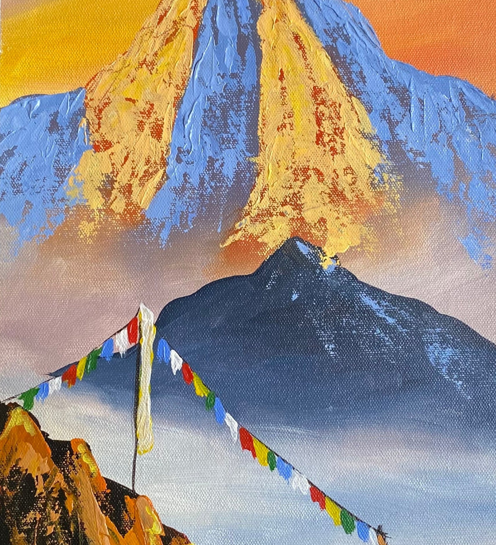 Oil Painting of Mount Everest.