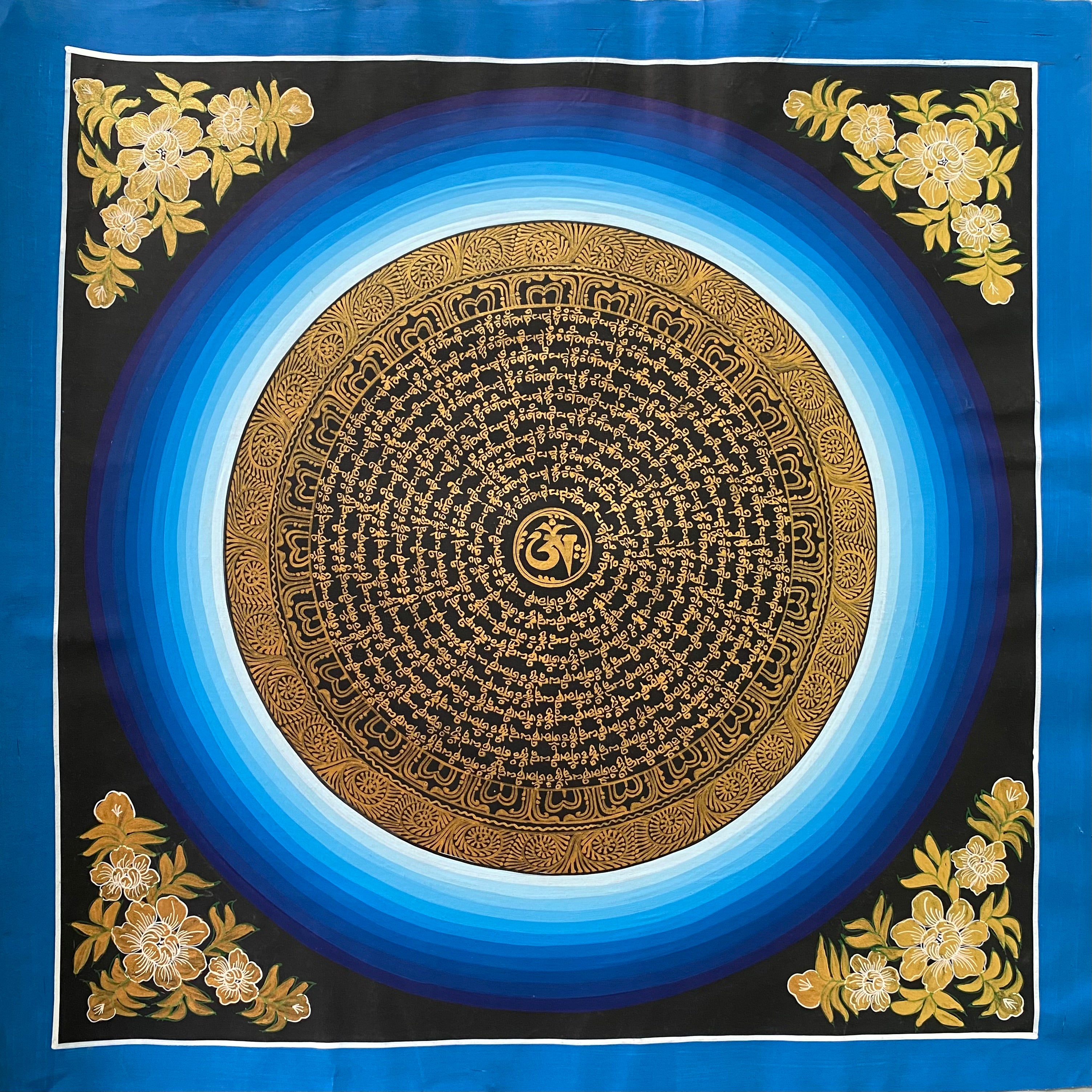 Mantra Mandala Thangka Painting - Sacred Tibetan Painting 