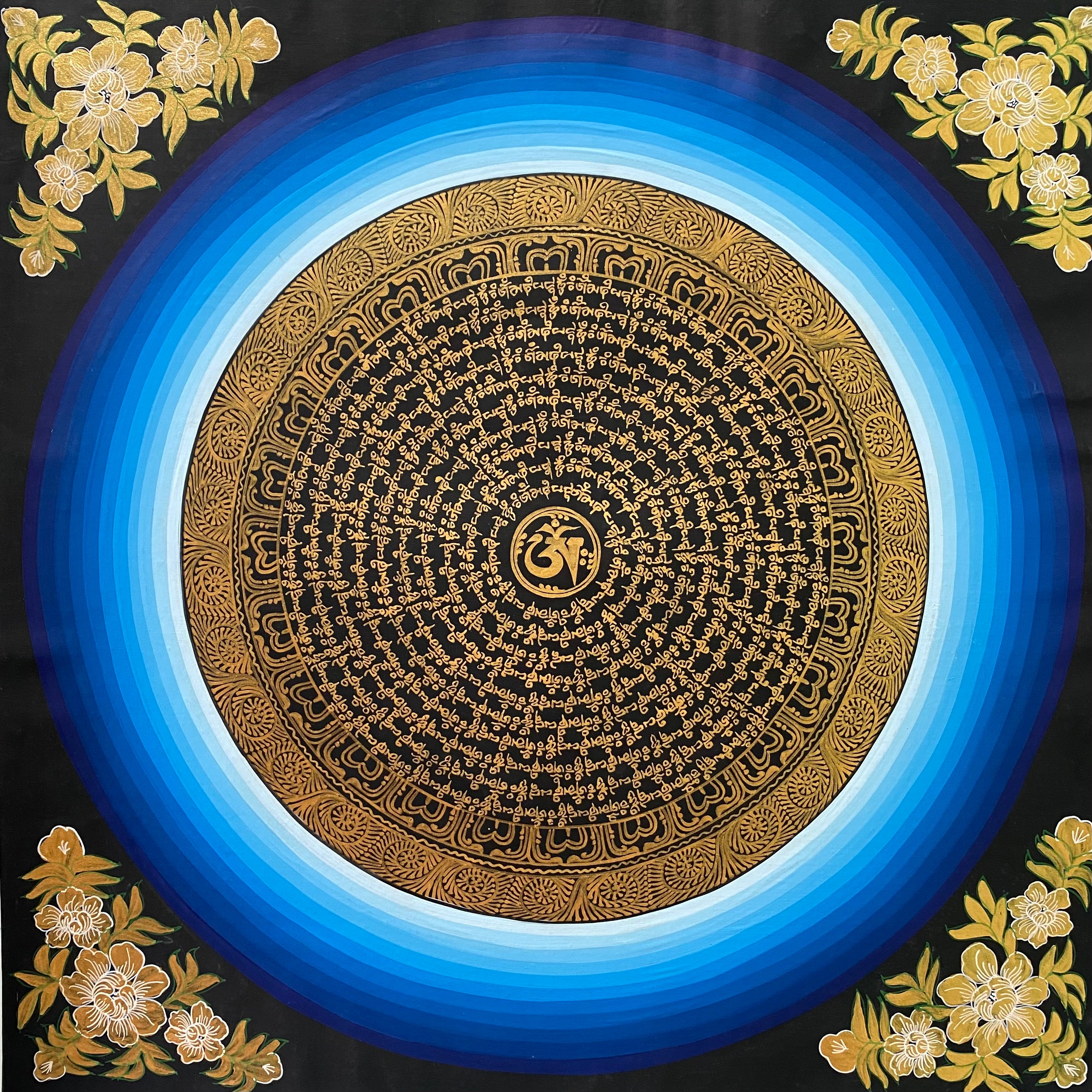 Mantra Mandala Thangka Painting - Sacred Tibetan Painting 