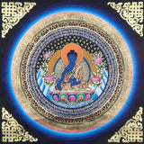 Medicine Buddha Mandala Thangka for prayer and meditation.