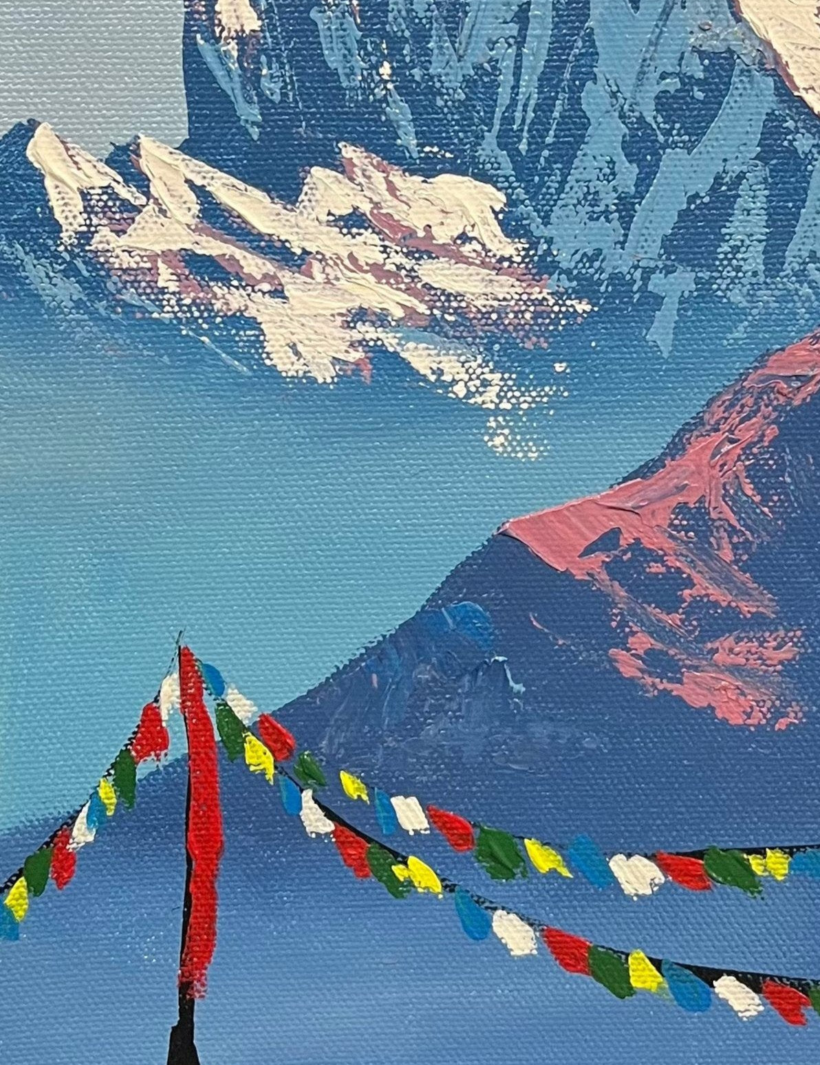 Oil Painting of Mt Machapuchre - Himalayas Art