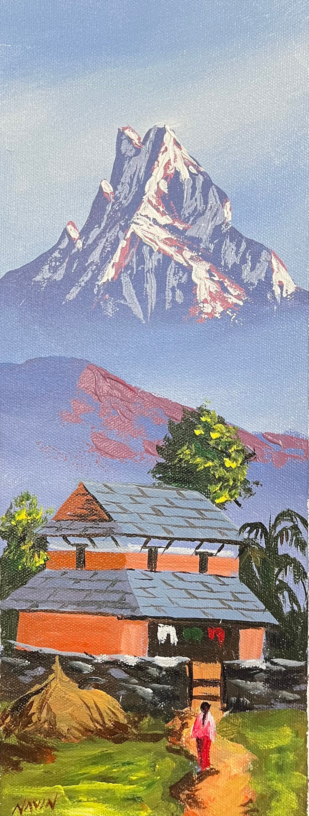 Oil Painting of Mt Machapuchre