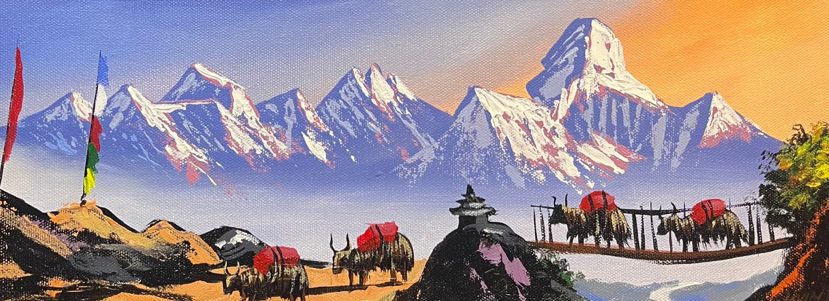 Ama Dablam & Everest Oil Painting