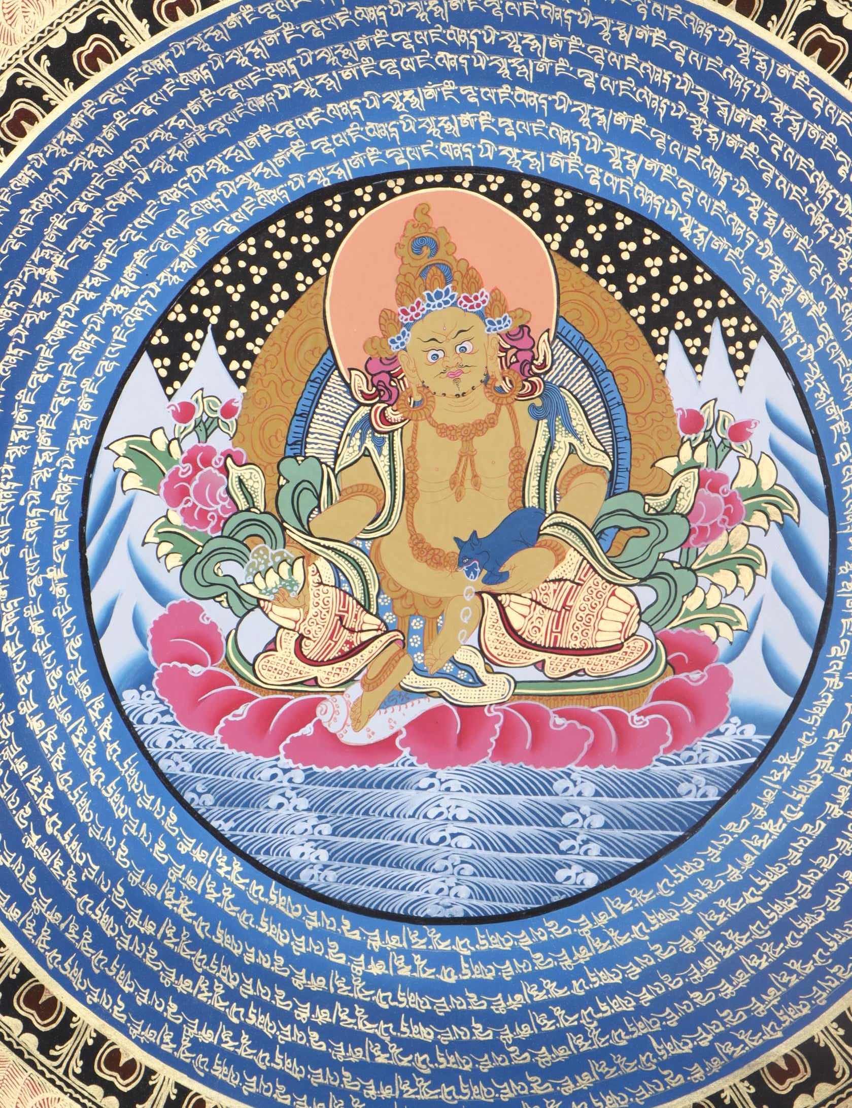 Kuber Mandala Thangka for wealth and fortune.