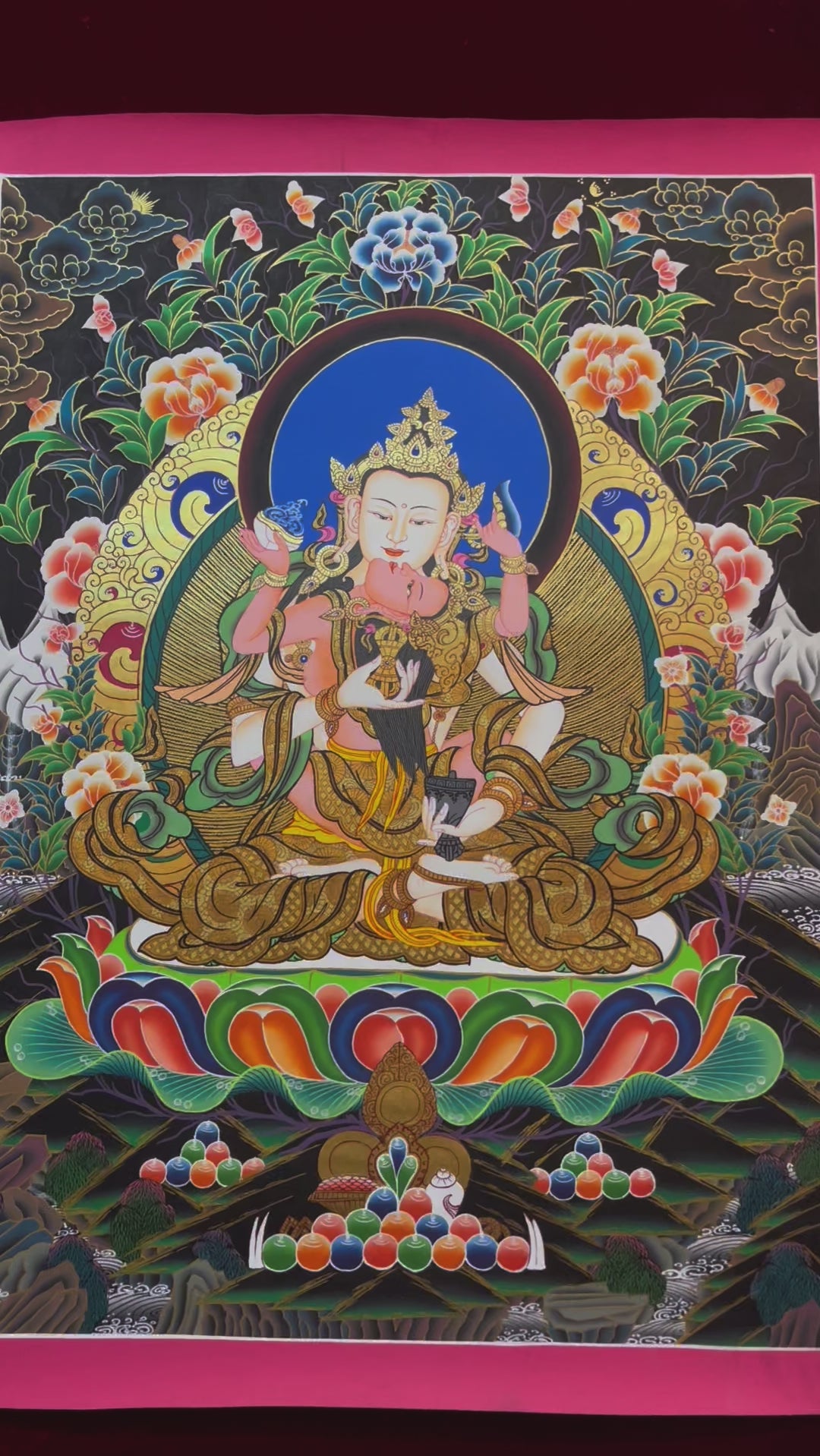  Vajrasattva Shakti Thangka Painting