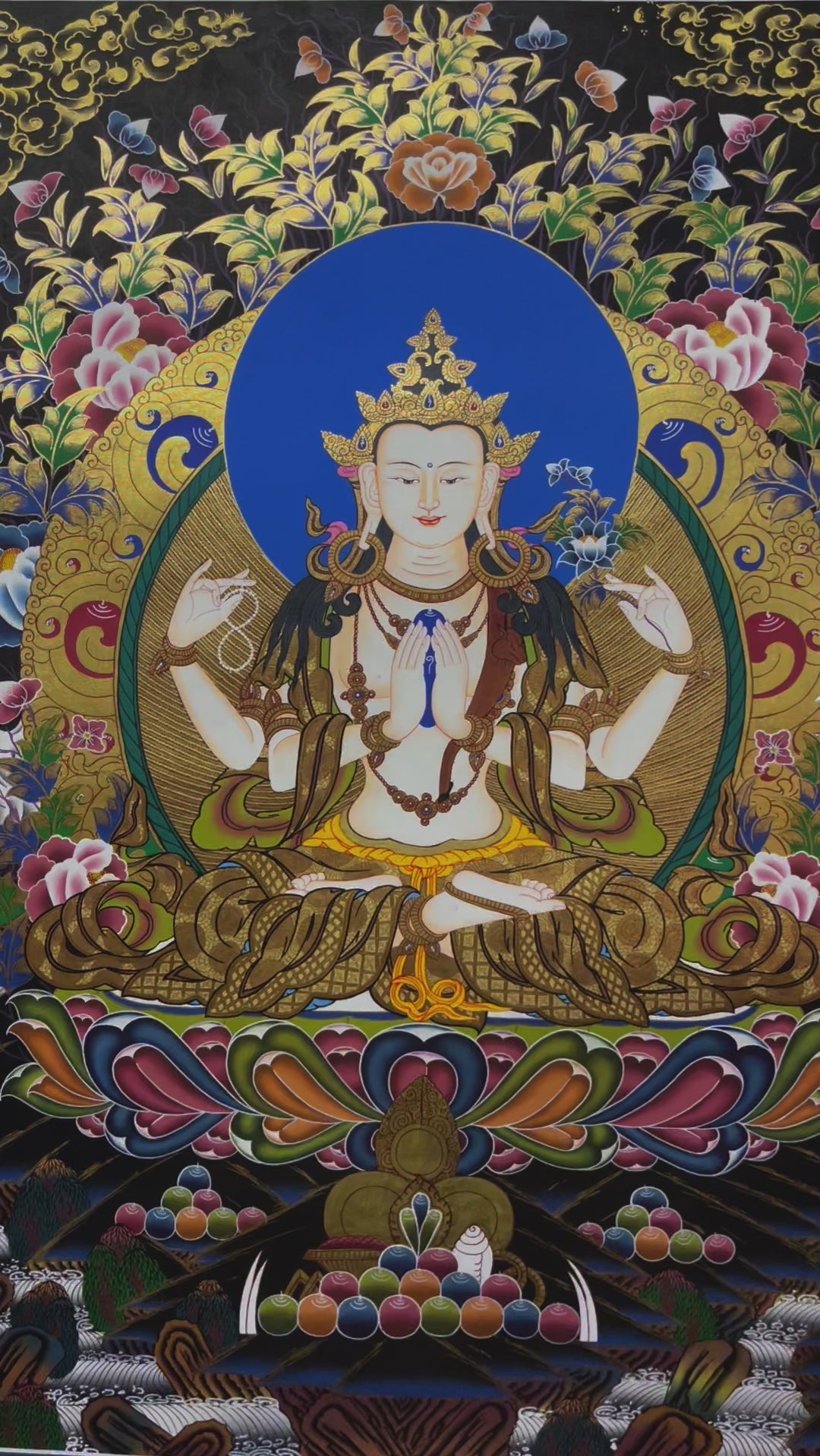 Chengresi Thangka Painting -High Quality