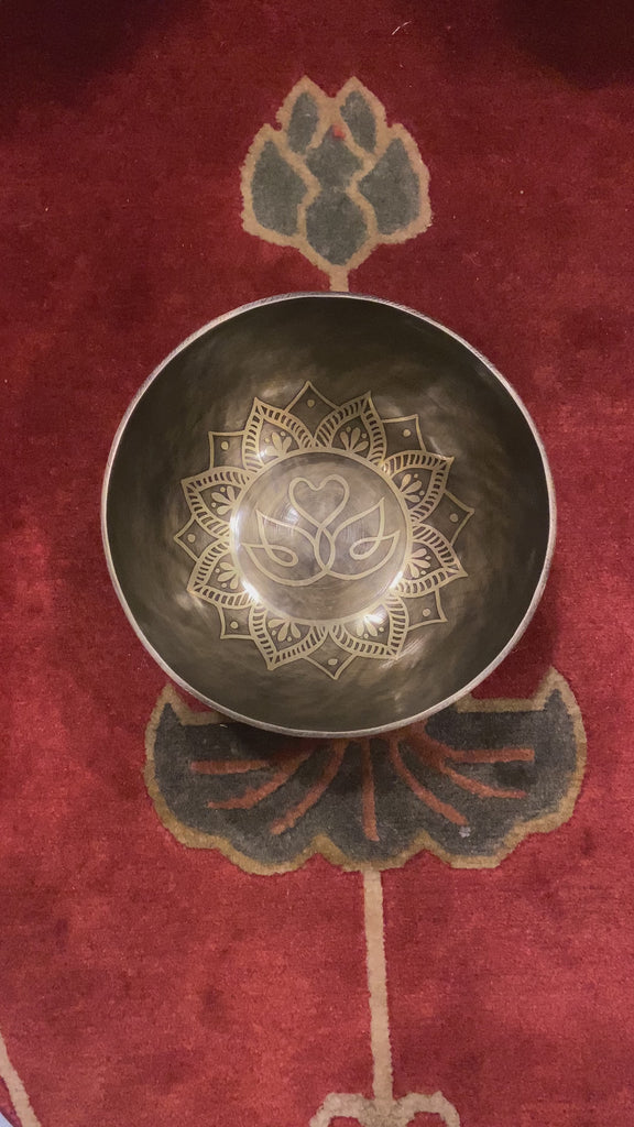 Lotus Mandala Singing Bowl - Tibetan Meditation Bowl