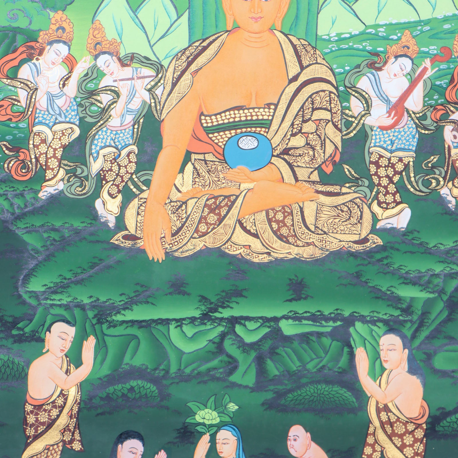 Shakyamuni Buddha Thangka for meditation, devotion, and spiritual practice.