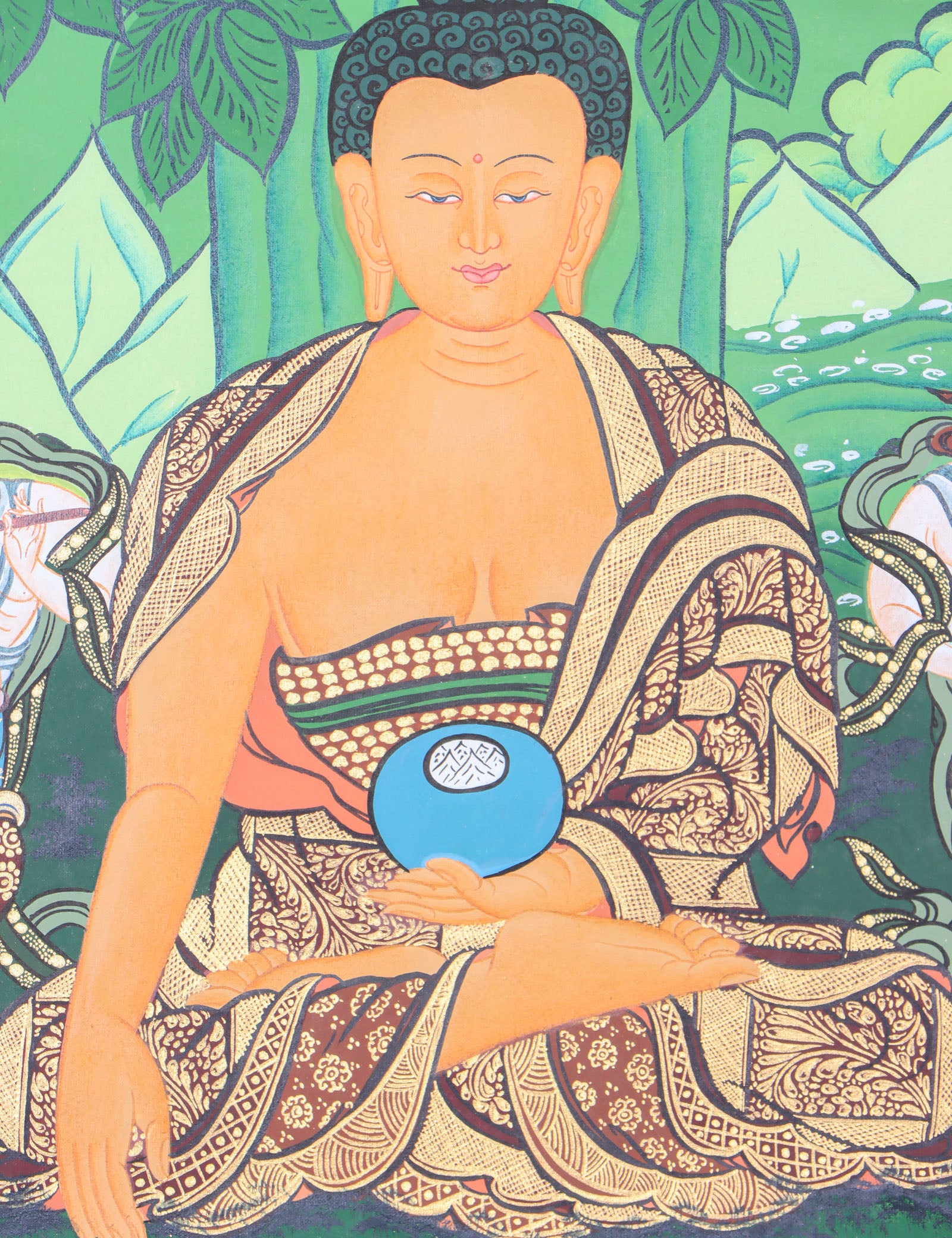 Shakyamuni Buddha Thangka for meditation, devotion, and spiritual practice.