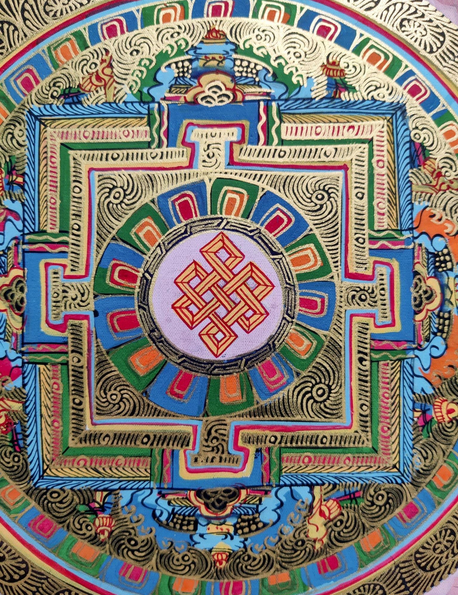 Authentic Hand Painted Mandala for Spirituality