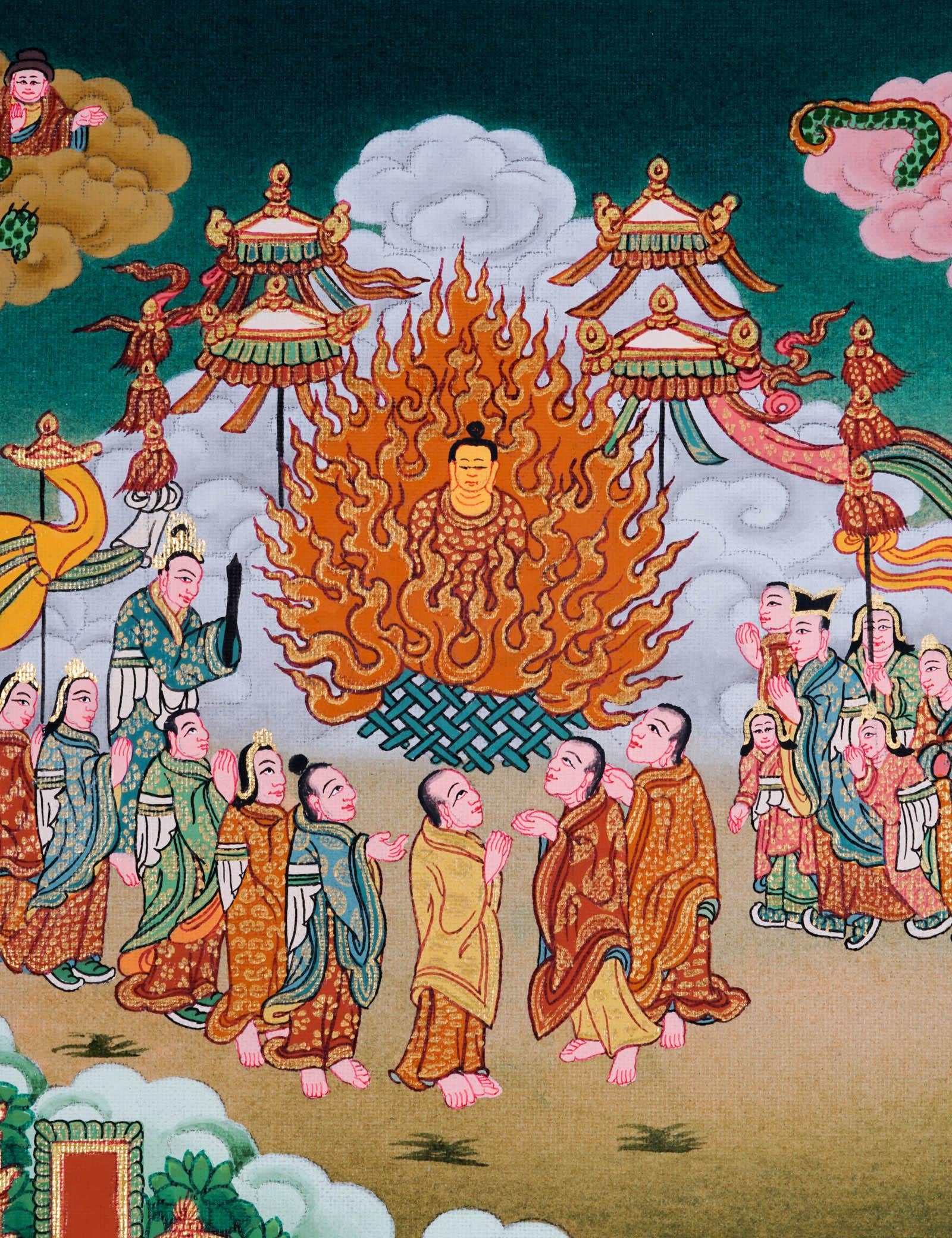 Buddha Life Thangka Painting - Best handpainted thangka painting - HimalayasShop