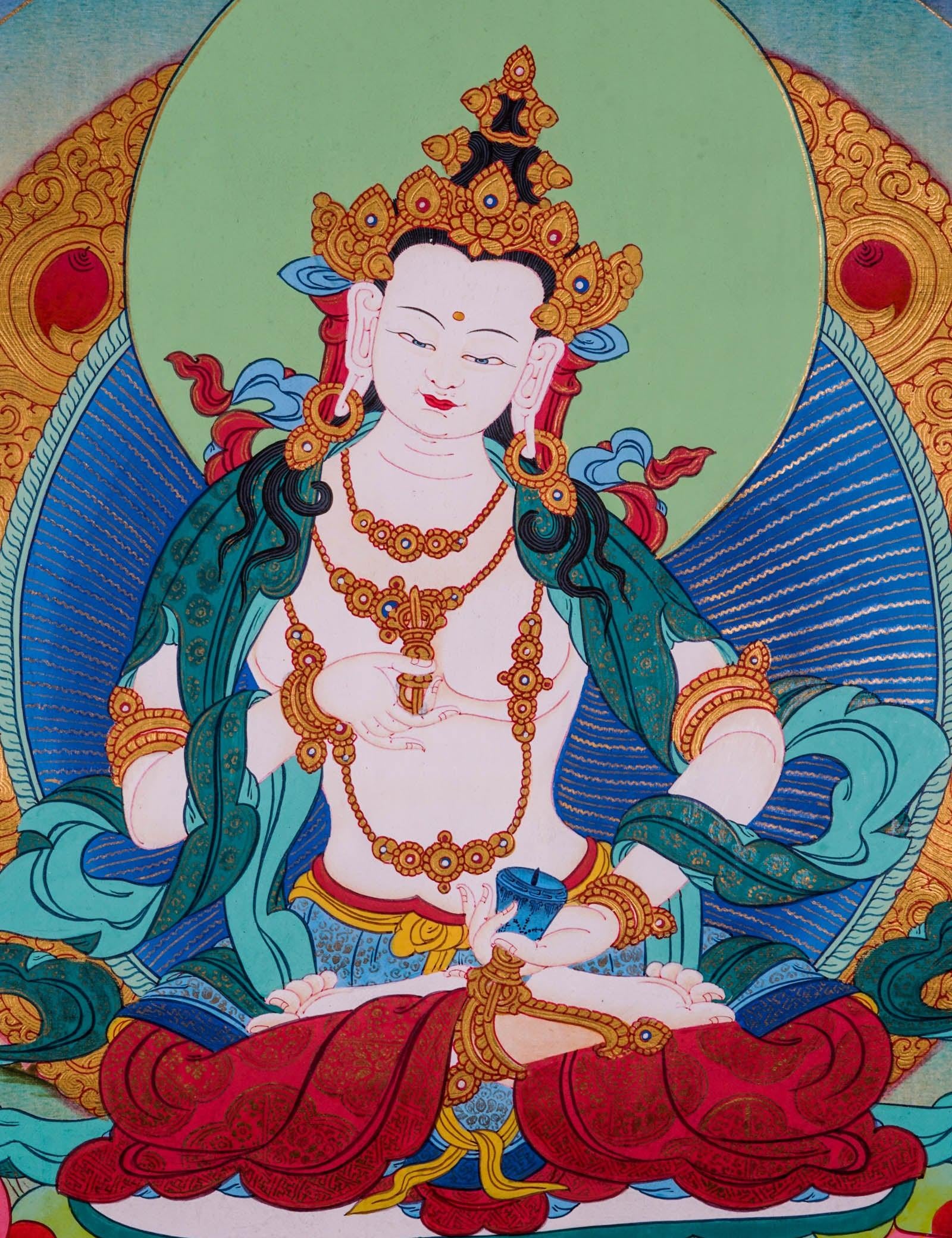 Tibetan Buddhism Vajrasattva Thangka - Himalayas Shop