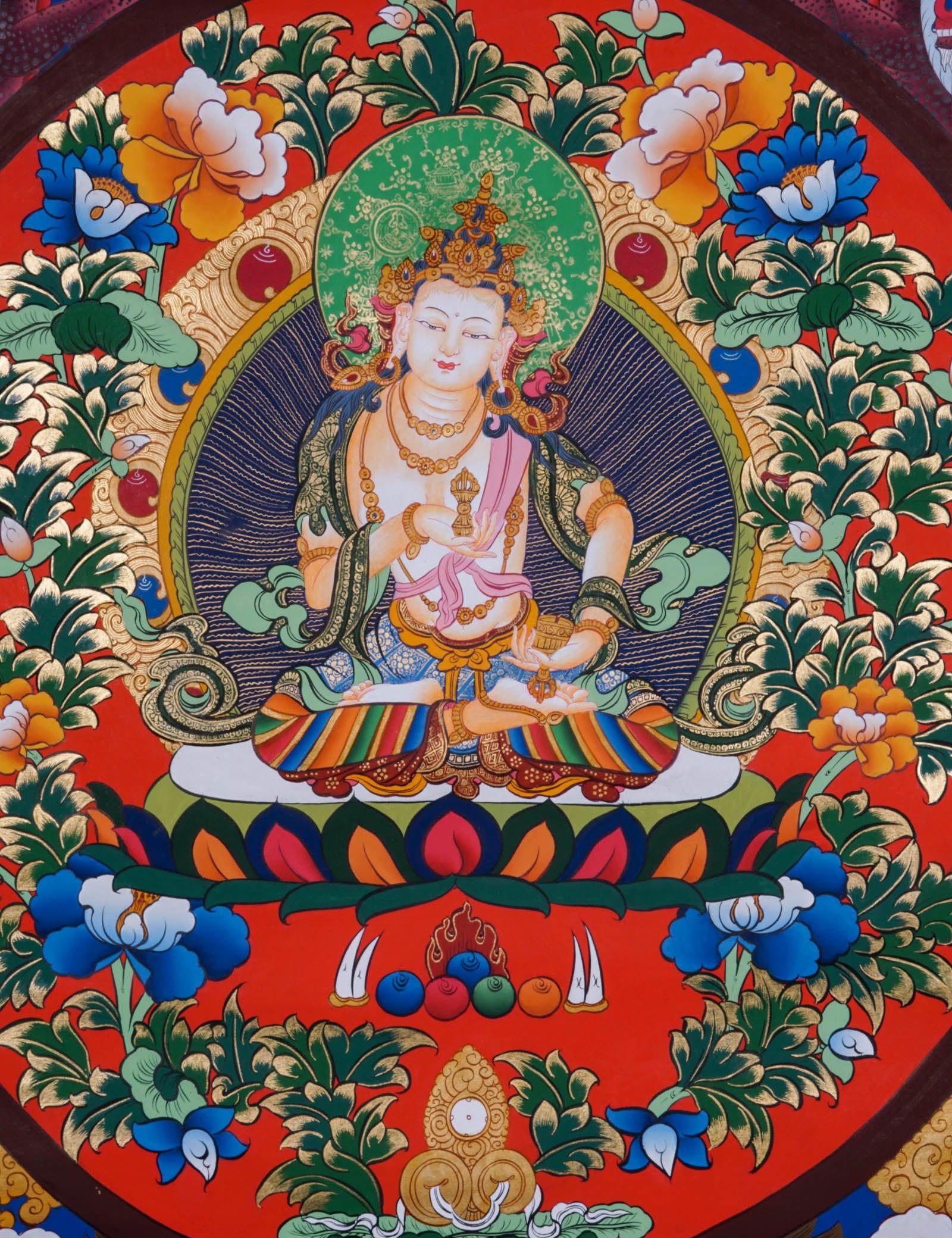 Bajrasattwa Thangka Painting - Himalayas Shop