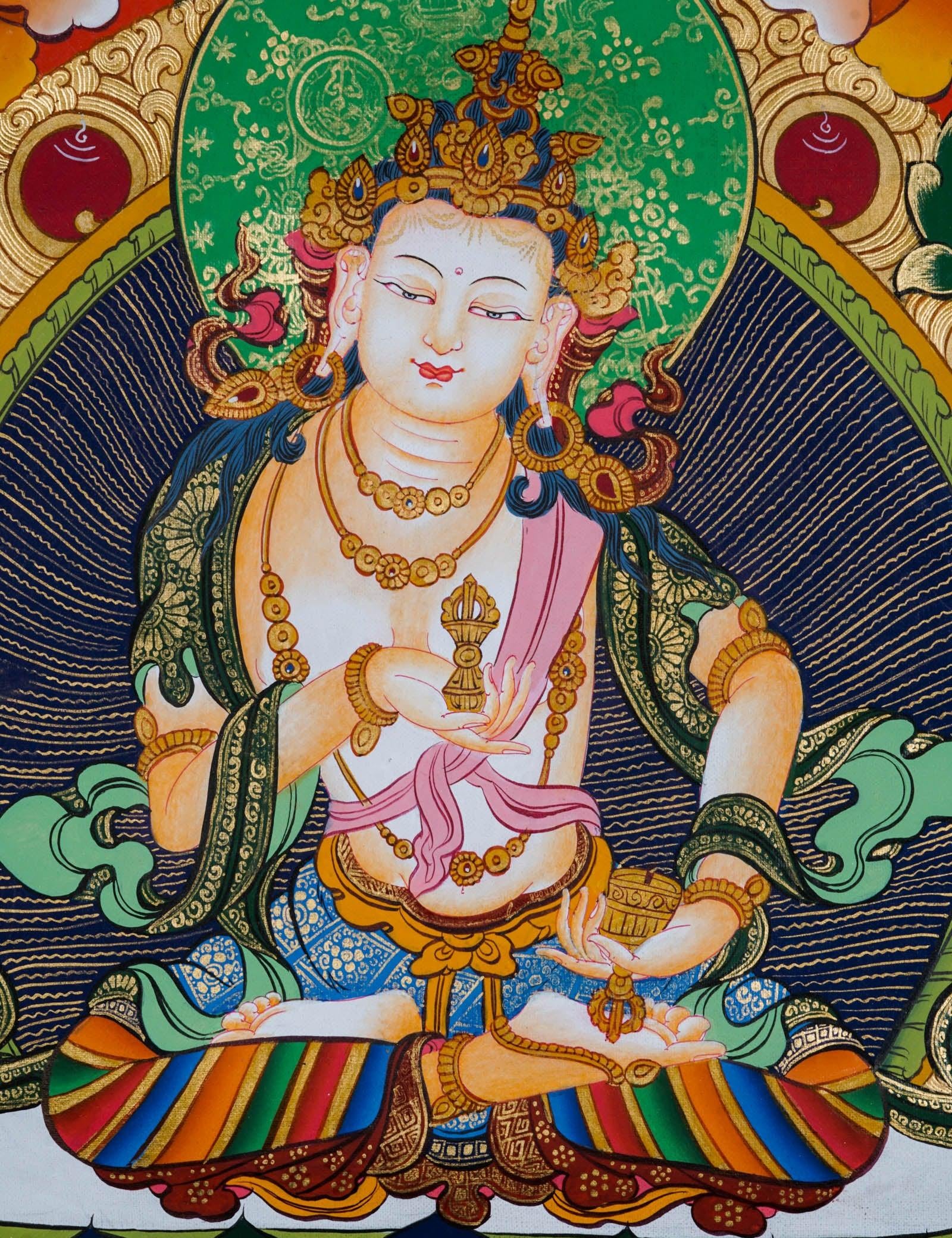 Bajrasattwa Thangka Painting - Himalayas Shop